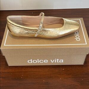 Dolce Vita Metallic Gold Loafers